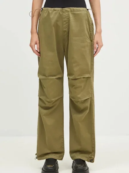 Alpha Industries spodnie Cargo Jogger Pant szerokie high waist zielony