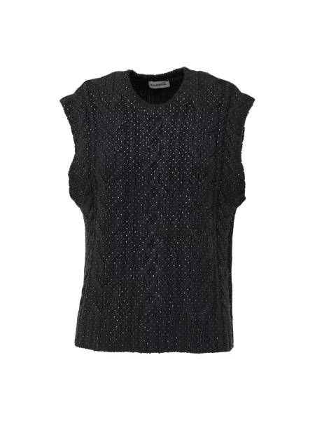 Sweter Parosh wełniany szary