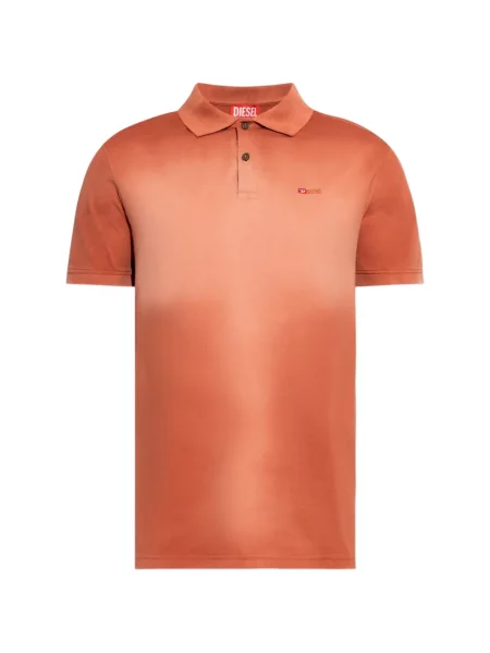 Tricou polo Diesel cu broderie portocaliu