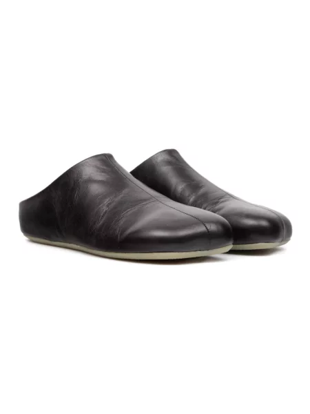 Klapki Mm6 Maison Margiela skórzane czarne