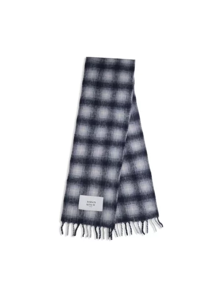 Maison Kitsuné Alpaca szalik z wełny alpaki niebieska