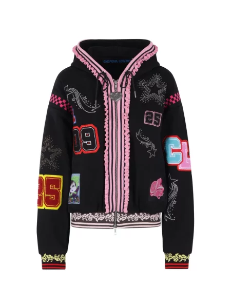 Bluza z kapturem Chopova Lowena z naszywkami czarna
