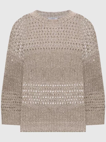 Светр з льону Peserico бежевий