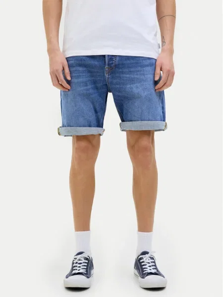 Jack&Jones Pantaloni scurți de blugi Rick albastru