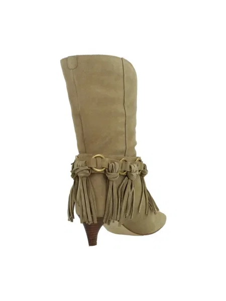 Botine Michael Michael Kors cu franjuri maro