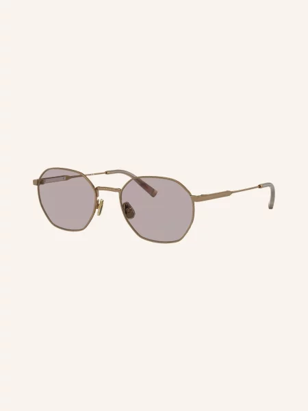 Brunello Cucinelli Okulary Przeciwsłoneczne Intarsia Rays gold złote