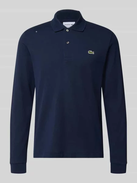Koszulka polo Lacoste z długim rękawem niebieska
