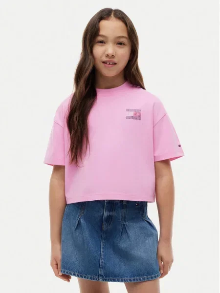 Tommy Hilfiger T-Shirt Ανοιχτό ροζ
