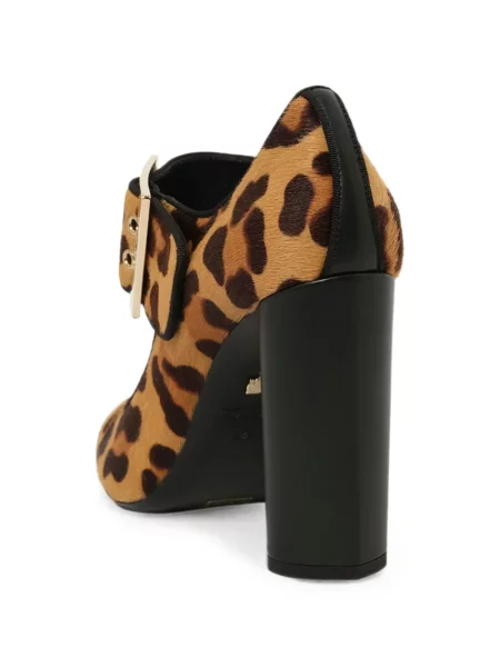 Pantofi cu toc Lanvin cu imagine cu model leopard maro