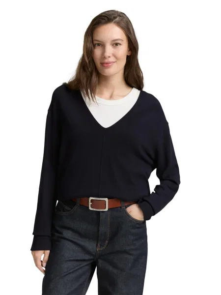 TOM TAILOR Pulover negru