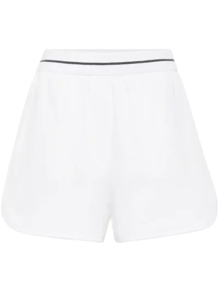 Pantaloni scurți Brunello Cucinelli cu dungi alb
