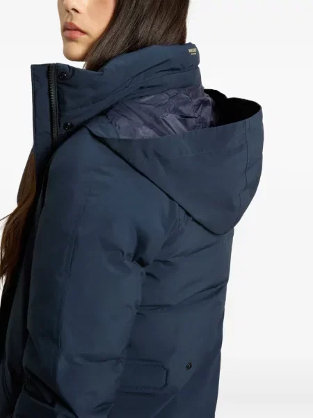 Geacă parka Woolrich cu glugă albastru