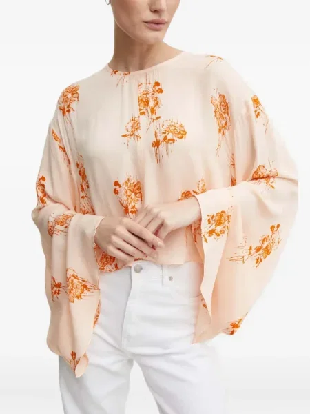 Top Day Birger Et Mikkelsen cu model floral portocaliu