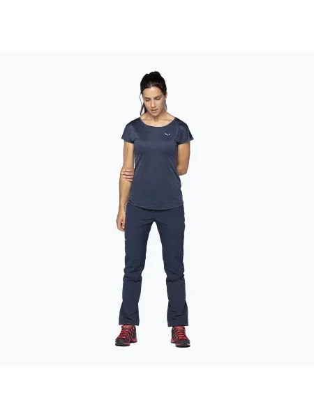 Salewa дамска тениска за трекинг Puez Melange Dry navy blue синьо