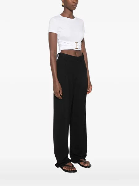 Tricou Elisabetta Franchi cu volane alb
