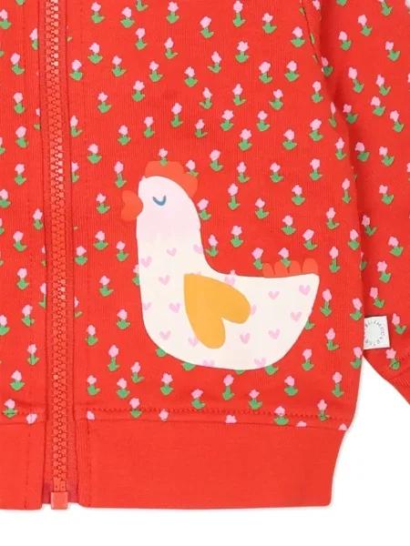 Bluza z kapturem dziecięca Stella Mccartney czerwona