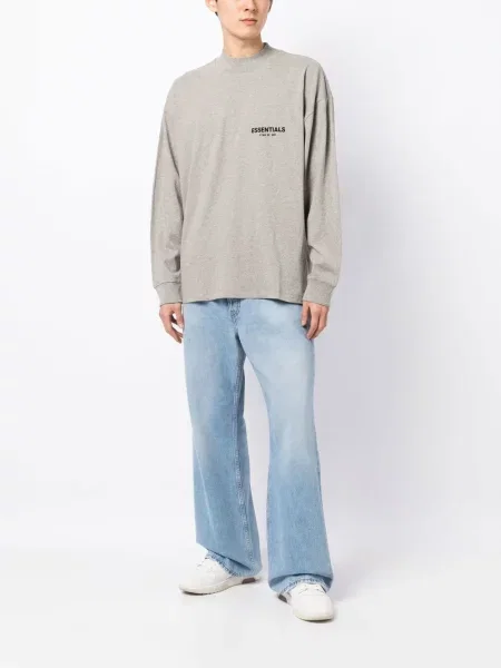Μακρύς μπλούζα Fear Of God Essentials με σχέδιο γκρι
