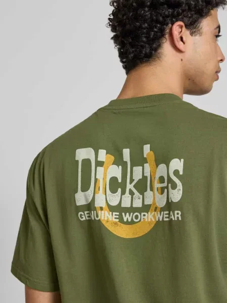 T-shirt z logo model „VERNAL” Dickies zielona