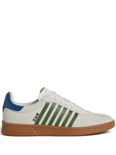Sneakerși Dsquared2 din piele de căprioară alb