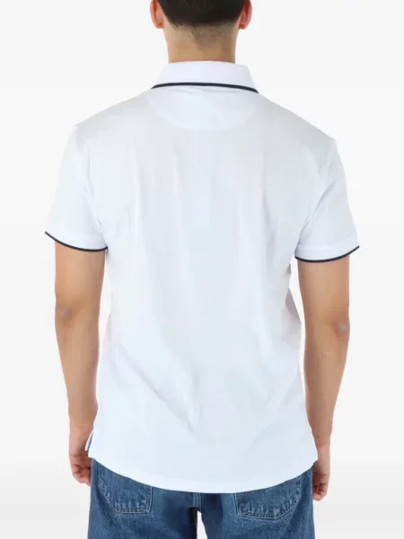 Scurt tricou polo North Sails cu autograf alb