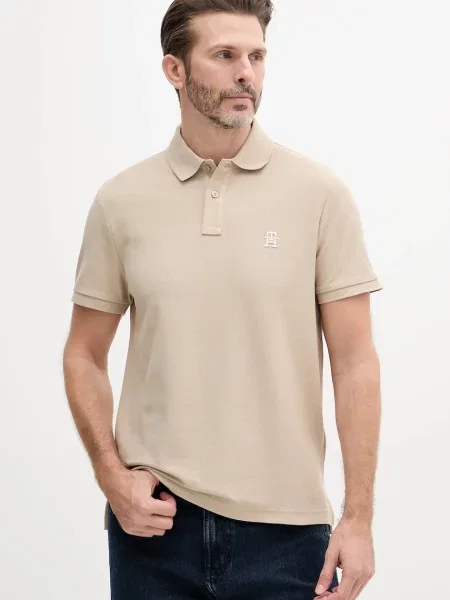 Tommy Hilfiger polo z aplikacją beżowy