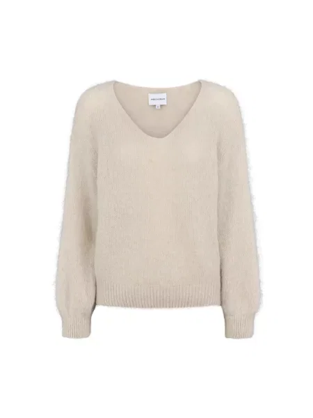 Sweter wełniany Americandreams wełniany beżowy