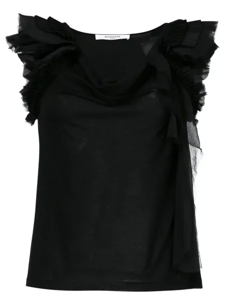 Bluză Givenchy cu volane negru