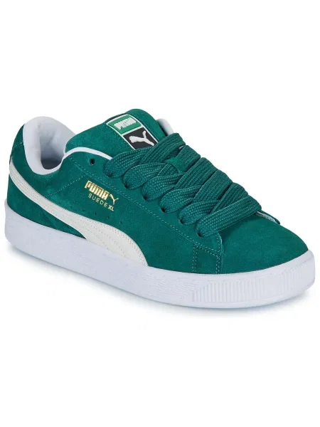 Pantofi Puma din piele de căprioară verde