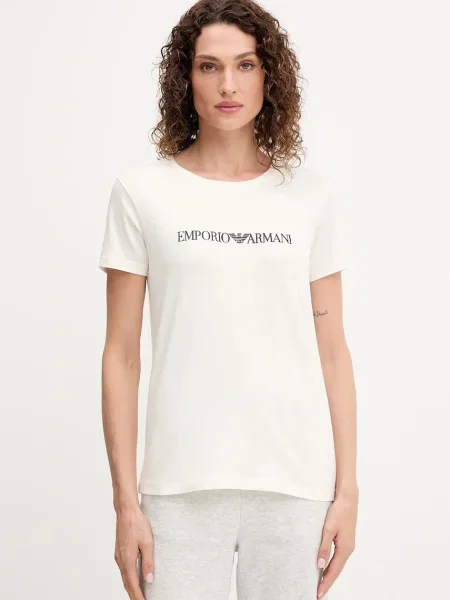 Домашна тениска Emporio Armani Underwear дамска черно