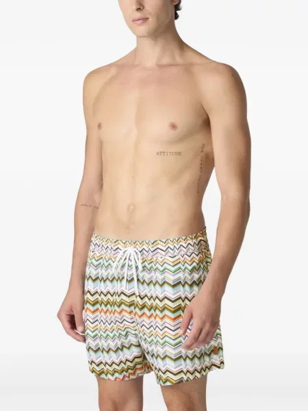 Șnur de strângere slip de baie Missoni alb