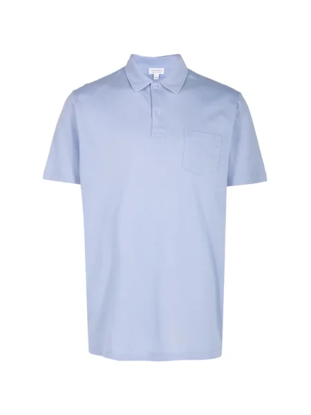 Tricou polo Sunspel albastru