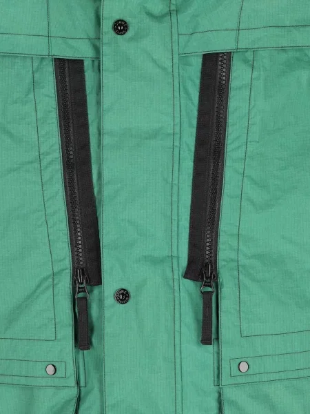 Jachetă cu glugă Stone Island cu glugă cu strasuri verde