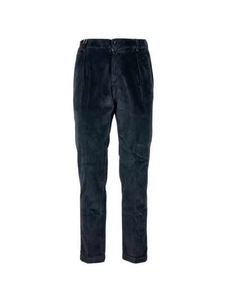 Pantaloni B Settecento de catifea cord albastru