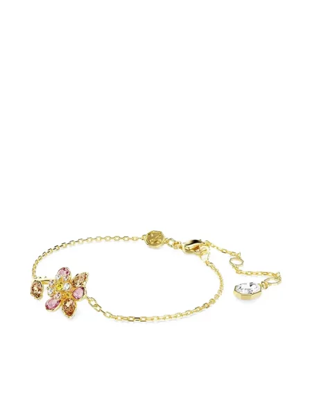 Pandantiv Swarovski cu model floral auriu