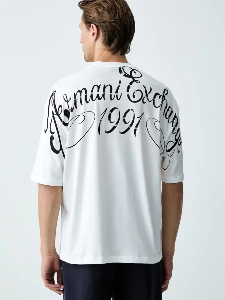 Armani Exchange tricou pentru bărbați din alb