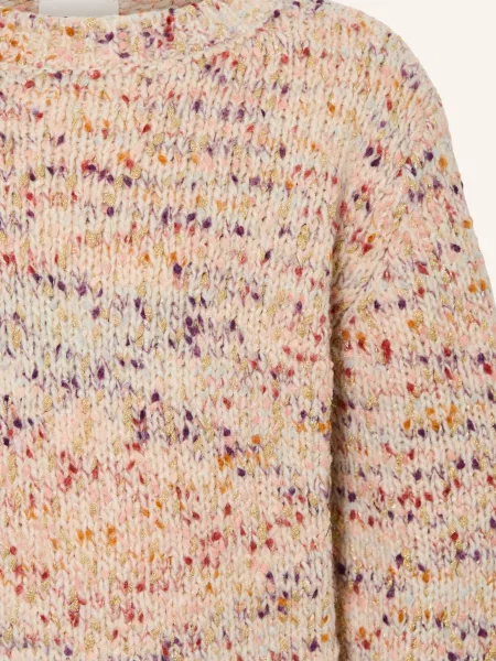 S.Oliver Red Sweter Z Błyszczącą Przędzą weiss czerwony
