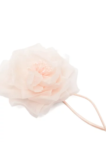 Brosa Max Mara cu model floral cu aplicații roz