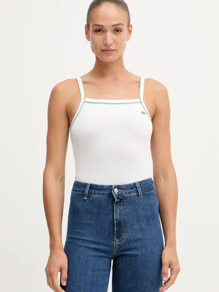 Lacoste τοπ γυναικείο με λευκό