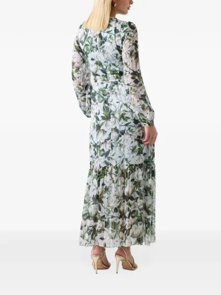Lung rochie Guess cu model floral albastru