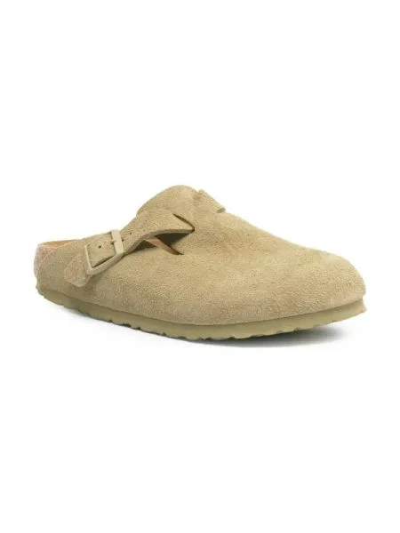 Birkenstock De piele mules încălțăminte Boston kaki