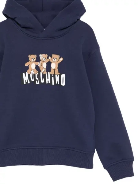 Bluza z kapturem dziecięca Moschino niebieska