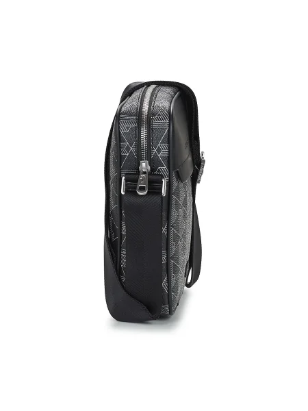 Geantă crossbody Lacoste cu imagine negru