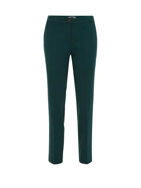 WE Fashion Pantaloni eleganți pin verde