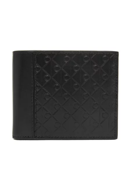 Calvin Klein Portfel Refined Emblem Mix Billfold W/ F czarny