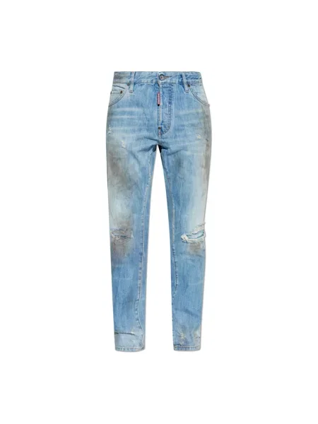 Jeansy Dsquared2 typu teddy niebieskie
