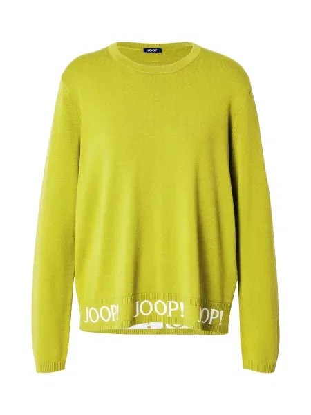 JOOP! Pulover verde kiwi alb