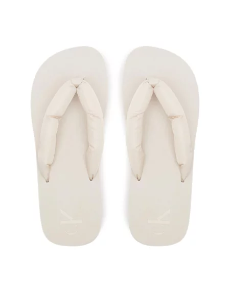 Žabky Calvin Klein Beach Sandal Flatform Ttxr Satin triple eggshell béžové