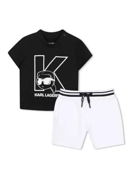 Karl Lagerfeld Kids Set tricou și pantaloni scurți negru