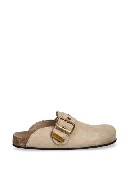 Papuci tip mules Allsaints din piele de căprioară fără toc