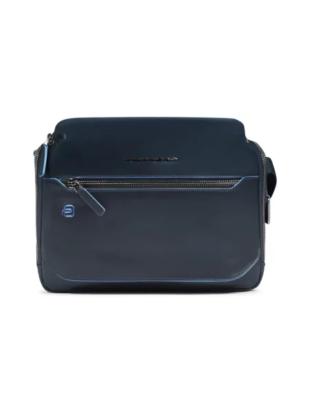 Torebka crossbody Piquadro skórzana niebieska